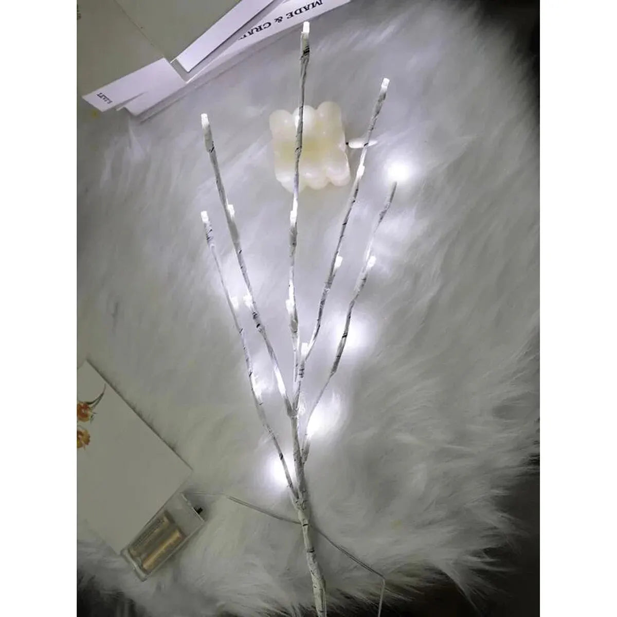 Luzes De Bétula Com Ramos Para Decoração Interna E Externa Com 20 LEDs Alimentadas Por Pilhas