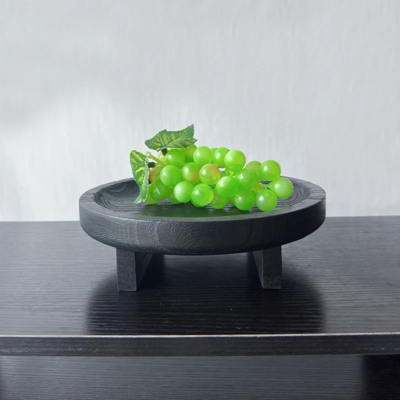 Bandeja De Jantar Em Madeira Artesanal Decorativa Medieval