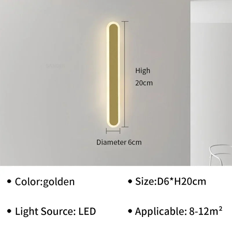 Arandela LED Moderna de Parede para Quarto e Sala, Ideal para Decoração Interior