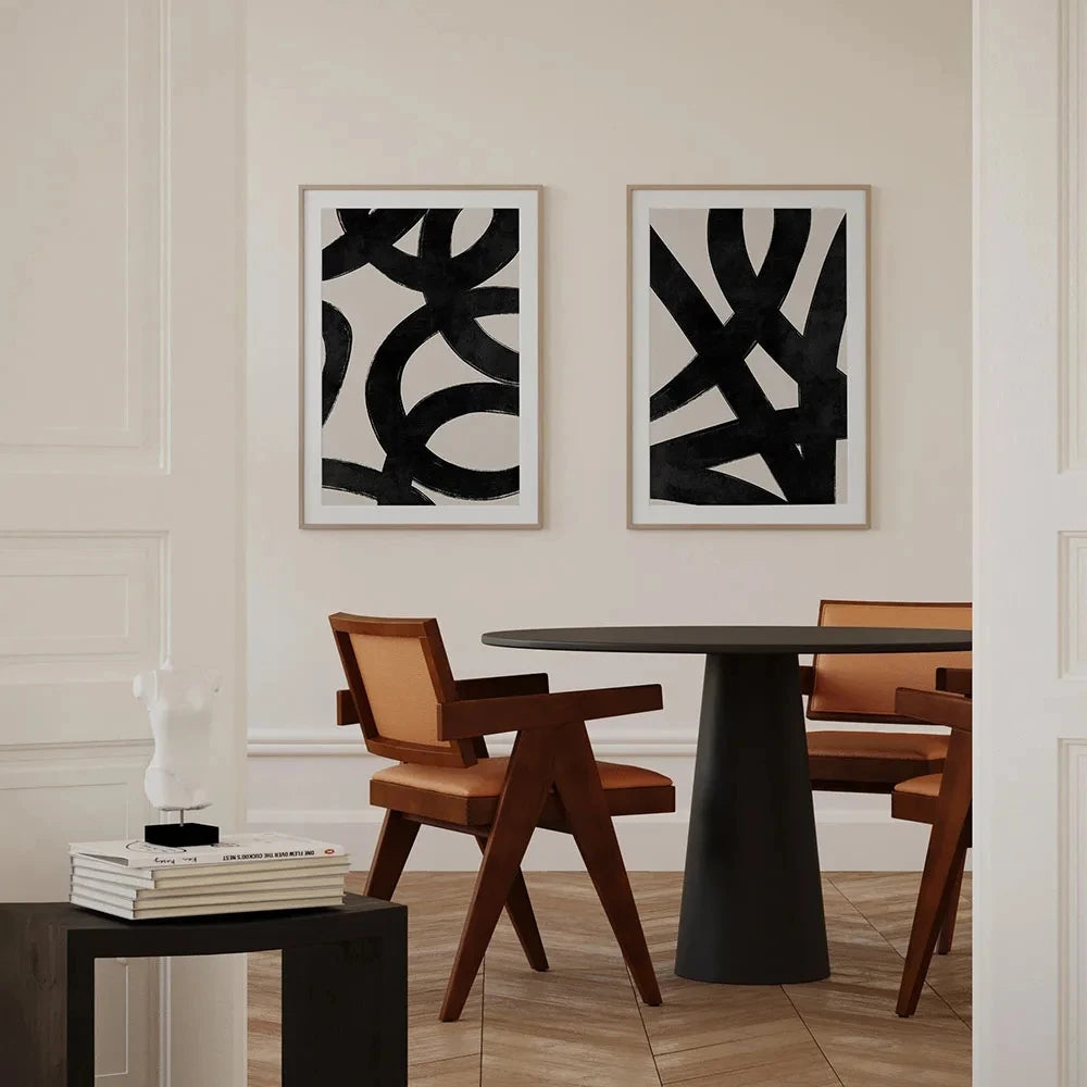 Pôster Decorativo Abstrato Para Sala De Estar Minimalista