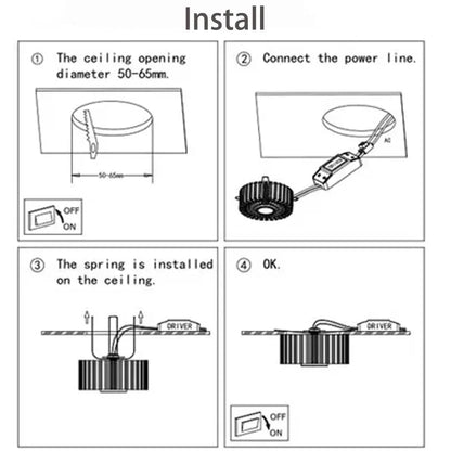 Luz De Teto LED Colorida 3W Sala Decorativa