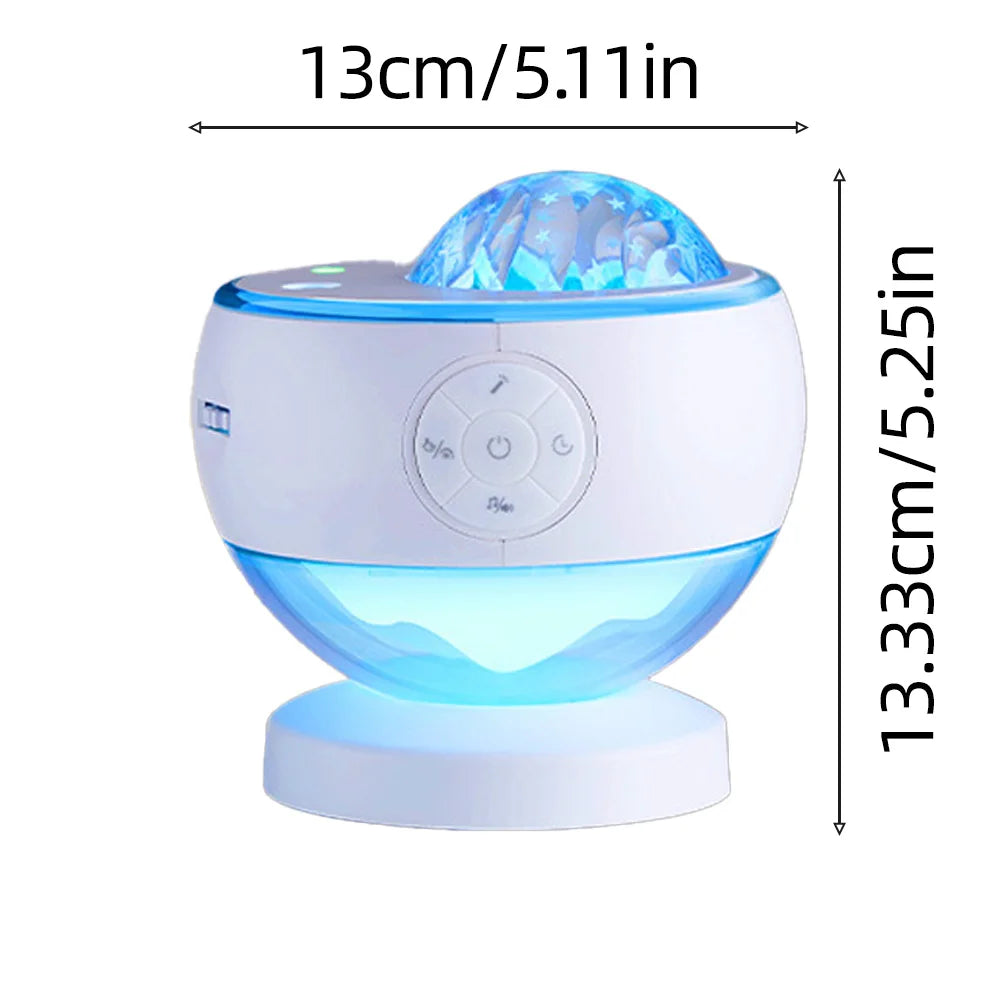 Luz Projeção Aurora LED Para Quarto Com Música