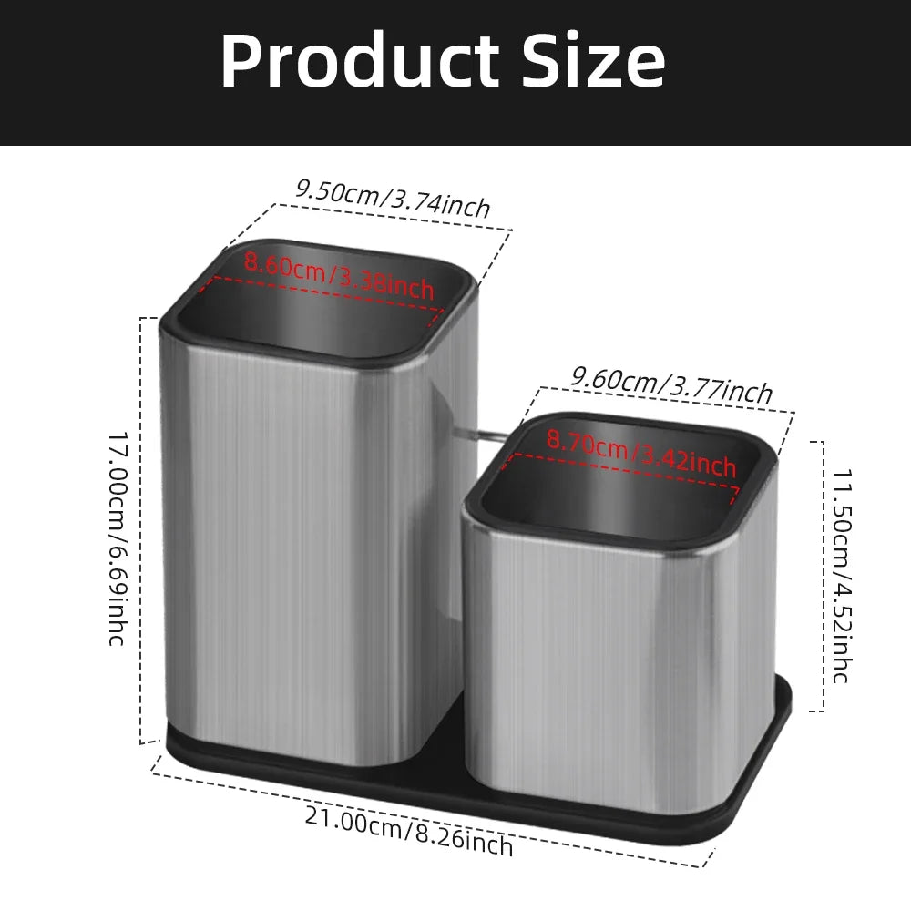 Suporte para Facas de Cozinha em Aço Inoxidável com Design Compacto e Organização Eficiente