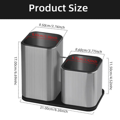 Suporte para Facas de Cozinha em Aço Inoxidável com Design Compacto e Organização Eficiente