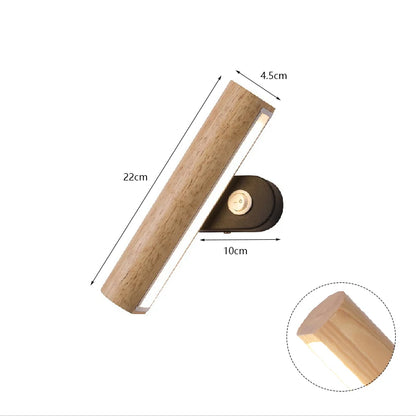 Luminária De Parede Madeira Para Sala LED Ajustável