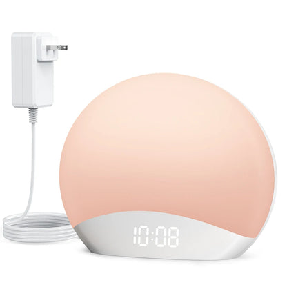 Despertador Solar Regulável Para Mesa Com Luz Noturna