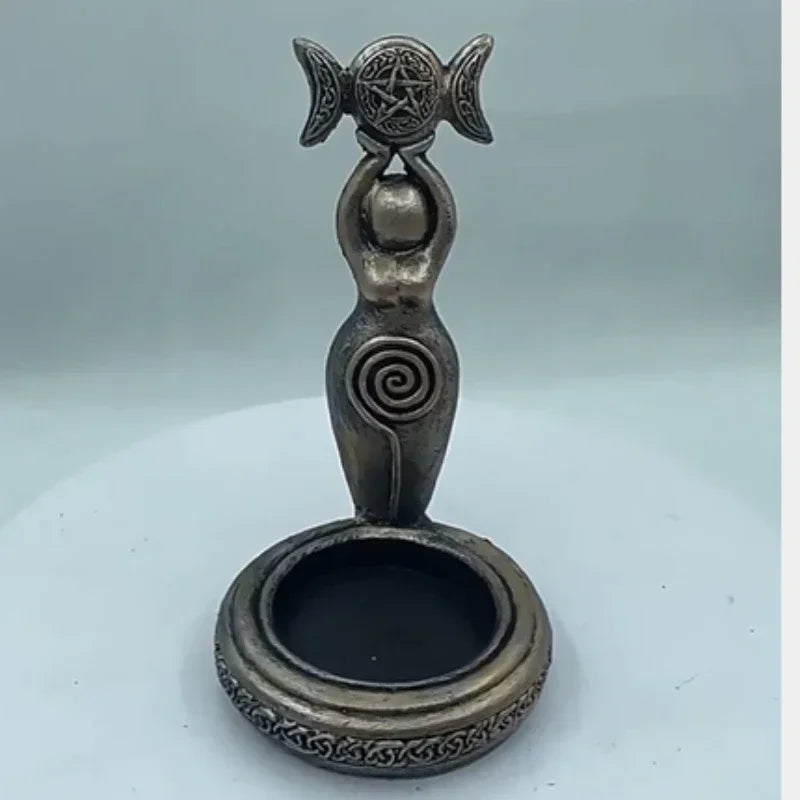 Castiçal de Resina Decorativo Artesanal Iluminação Premium