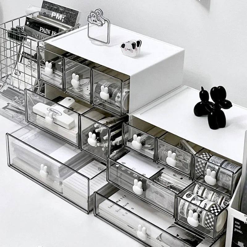 Organizador De Mesa 3 Camadas Com Gavetas Amplo Armazenamento Design Moderno Para Maquiagem E Joias