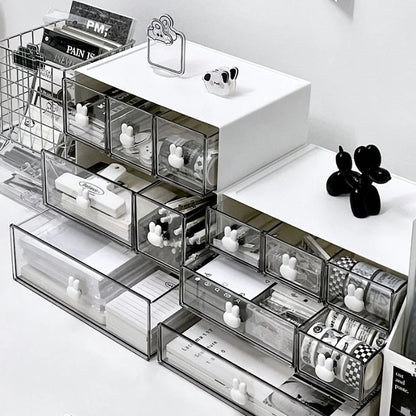 Organizador De Mesa 3 Camadas Com Gavetas Amplo Armazenamento Design Moderno Para Maquiagem E Joias