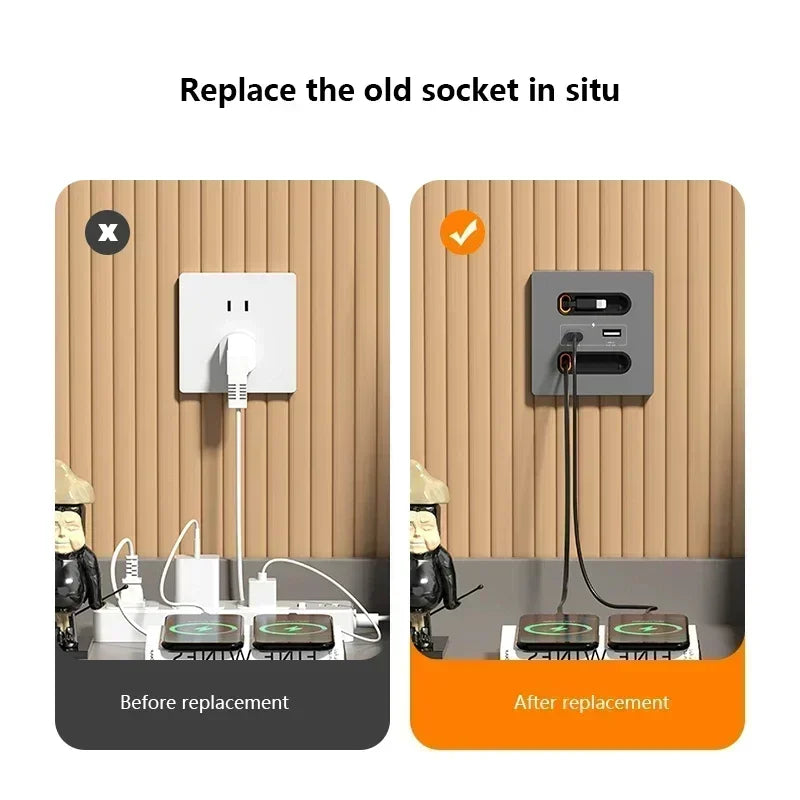 Tomada Inteligente Universal Multifuncional Doméstica Com Carregamento Rápido