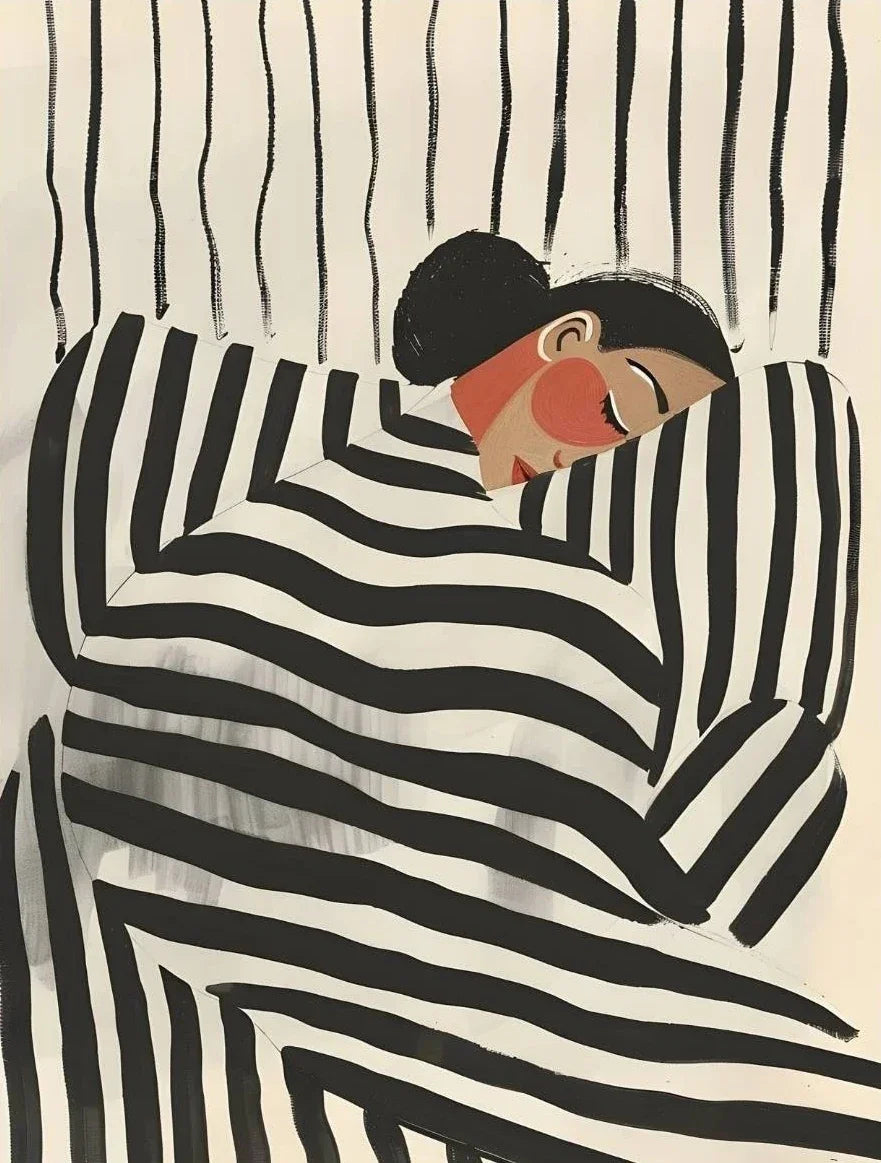 Quadro Abstrato Monocromático Em Tela Para Sala Premium