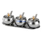 Conjunto Profissional Recipientes Temperos Cozinha Inoxidável Durável