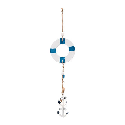 Pingente Decorativo Náutico Em Madeira Para Parede Mediterrâneo