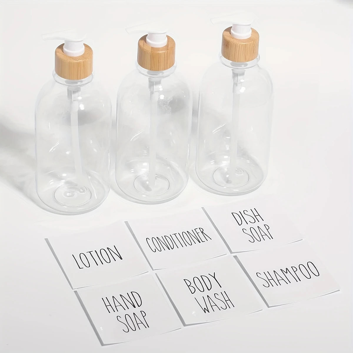 Dispenser de Shampoo e Condicionador para Banheiro Reutilizável