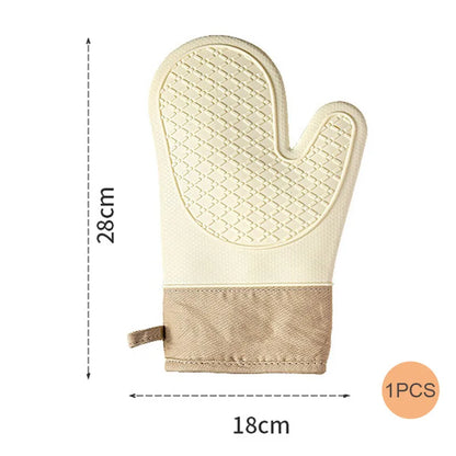 Luvas de Silicone Antiderrapantes, Alongadas e Resistentes a Altas Temperaturas para Cozinha
