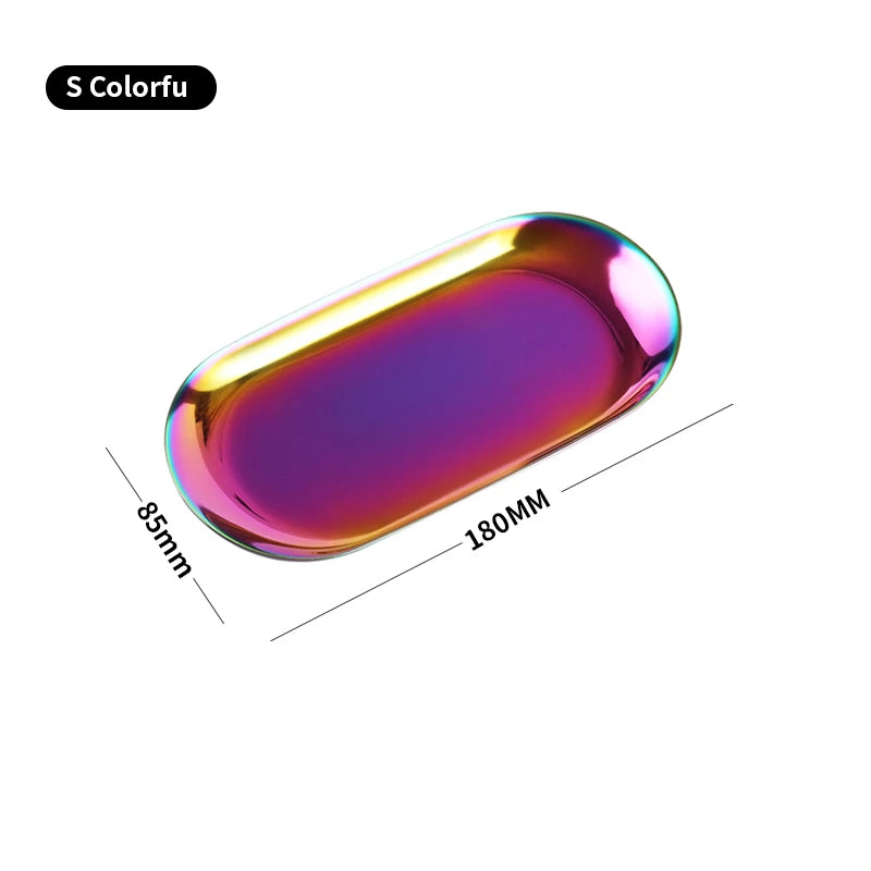 Bandeja De Ouro Rosa Para Jóias Nórdicas Organizador