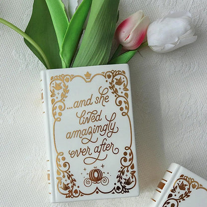 Vaso Decorativo Cerâmico Em Formato Livro Para Sala