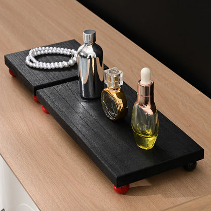 Bandeja Organizadora Multifuncional de Madeira Maciça para Joias