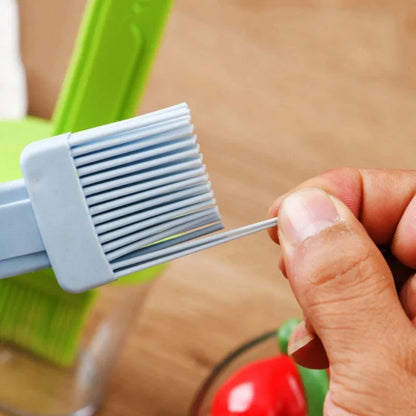 Escova Churrasco Dividida Premium Resistente a Calor Silicone