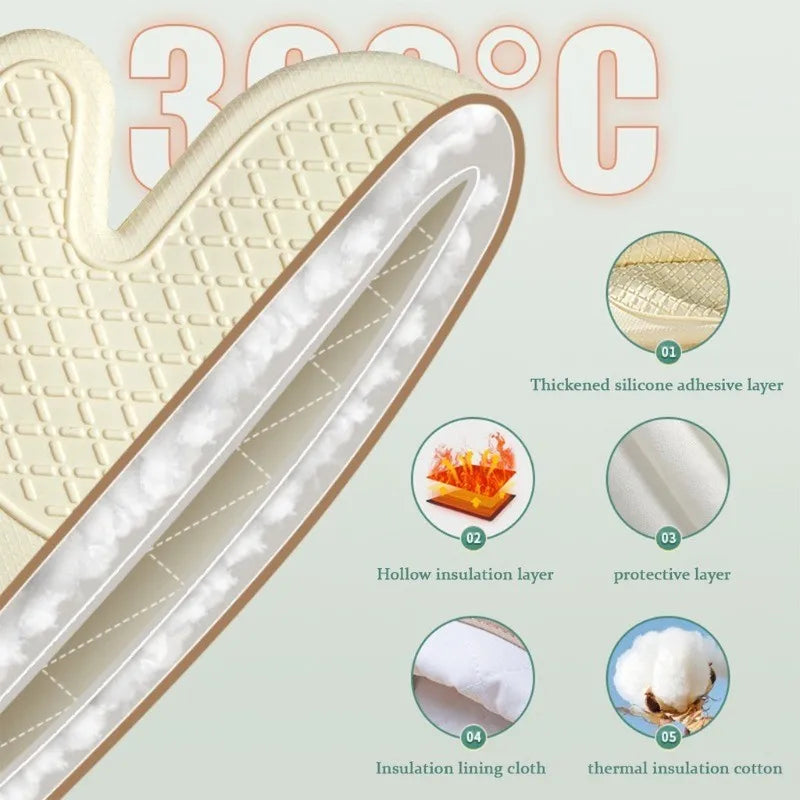 Luvas de Silicone Antiderrapantes, Alongadas e Resistentes a Altas Temperaturas para Cozinha