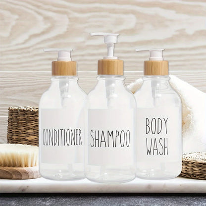 Dispenser de Shampoo e Condicionador para Banheiro Reutilizável