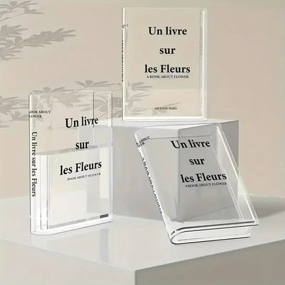 Vaso Decorativo Acrílico Translúcido Para Estante De Livros