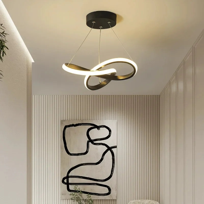Luminária Pendente LED Para Quarto Com Design Irregular