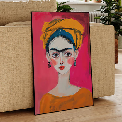 Pintura Em Tela Abstrata Moderna Para Sala Frida