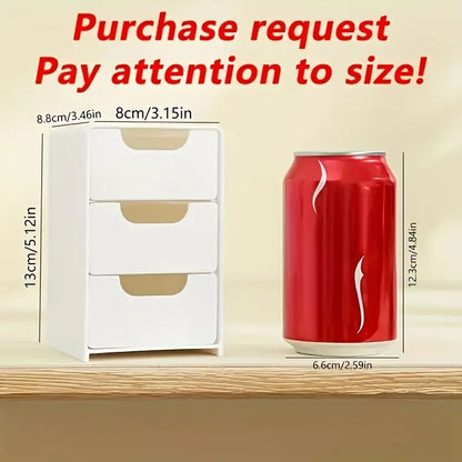 Inovacazza Organizador De Mesa 3 Camadas Com Gavetas Em Plástico Moderno Para Escritório Joias E Cosméticos