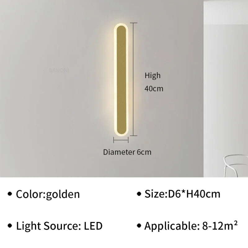 Arandela LED Moderna de Parede para Quarto e Sala, Ideal para Decoração Interior