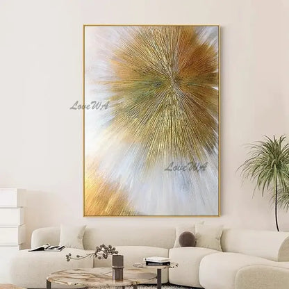 Impressão Decorativa Em Tela Horizontal Texturizada Para Sala