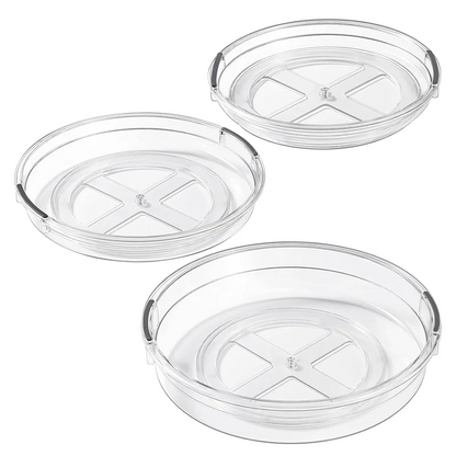 Organizador Lazy Susan Transparente Otimiza Armário