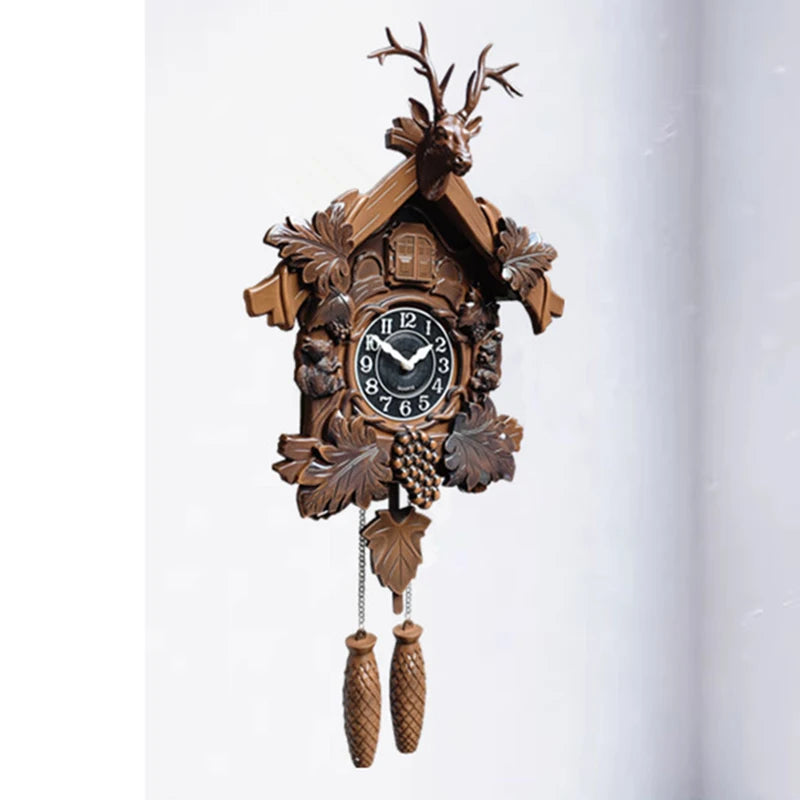 Relógio de Parede Cuco Retro para Sala Premium
