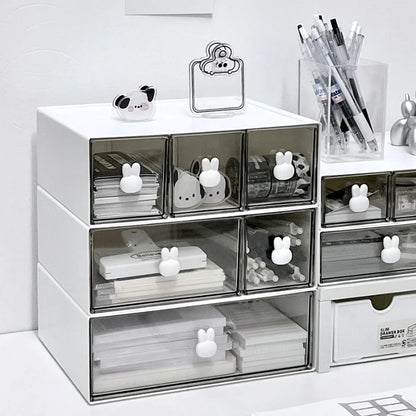 Organizador De Mesa 3 Camadas Com Gavetas Amplo Armazenamento Design Moderno Para Maquiagem E Joias