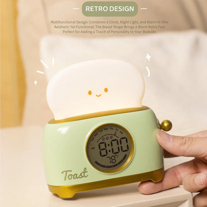 Luz Noturna Despertador LED para Cabeceira USB Cronometragem