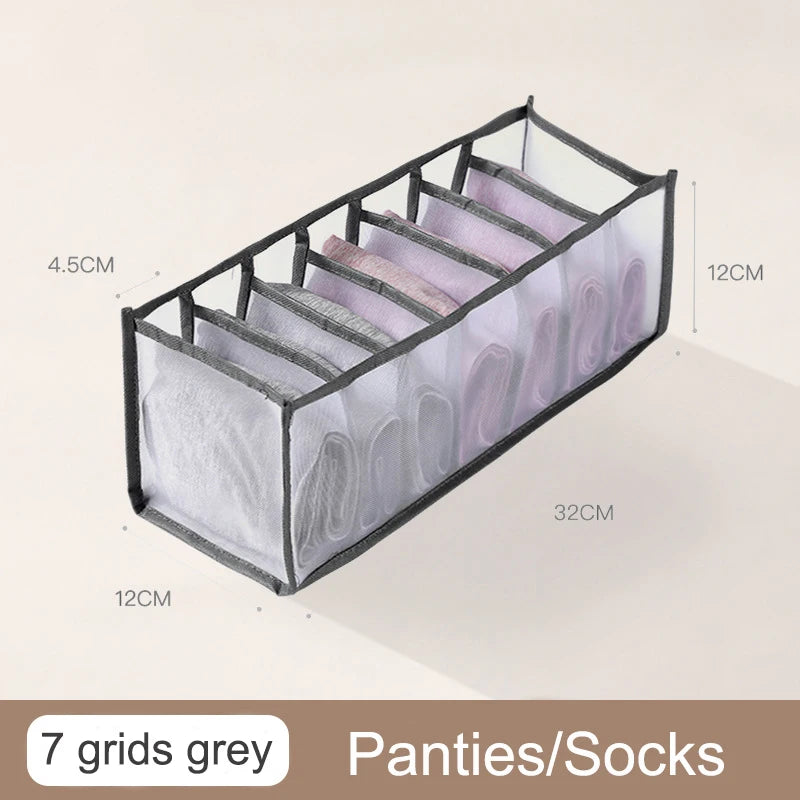 Organizador De Armário Para Meias E Roupas Íntimas Com 7 Compartimentos Dobrável Em Oxford