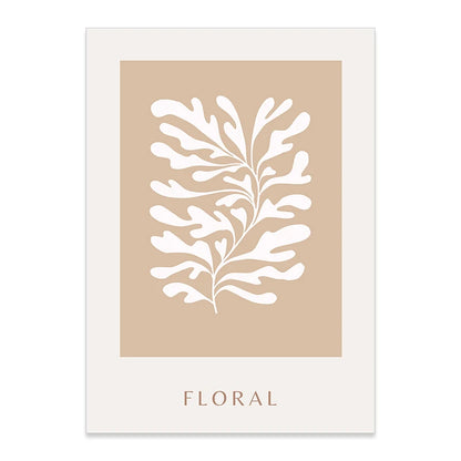 Pintura Em Tela Para Quarto Com Folhas Abstratas