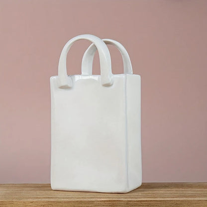 Vaso Em Forma De Bolsa Para Mesa Decorativo