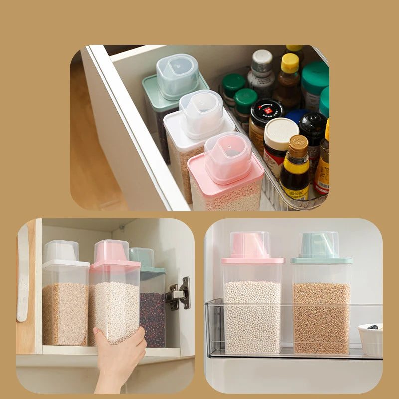 Recipiente Hermético para Cereais com Copo Medidor Transparente