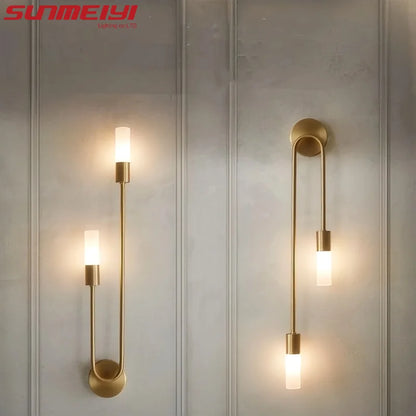 Luminária LED Premium Minimalista Dourada para Sala Estar