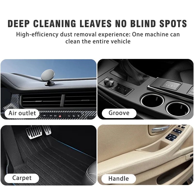 Aspirador Portátil para Carro e Casa Sucção Potente