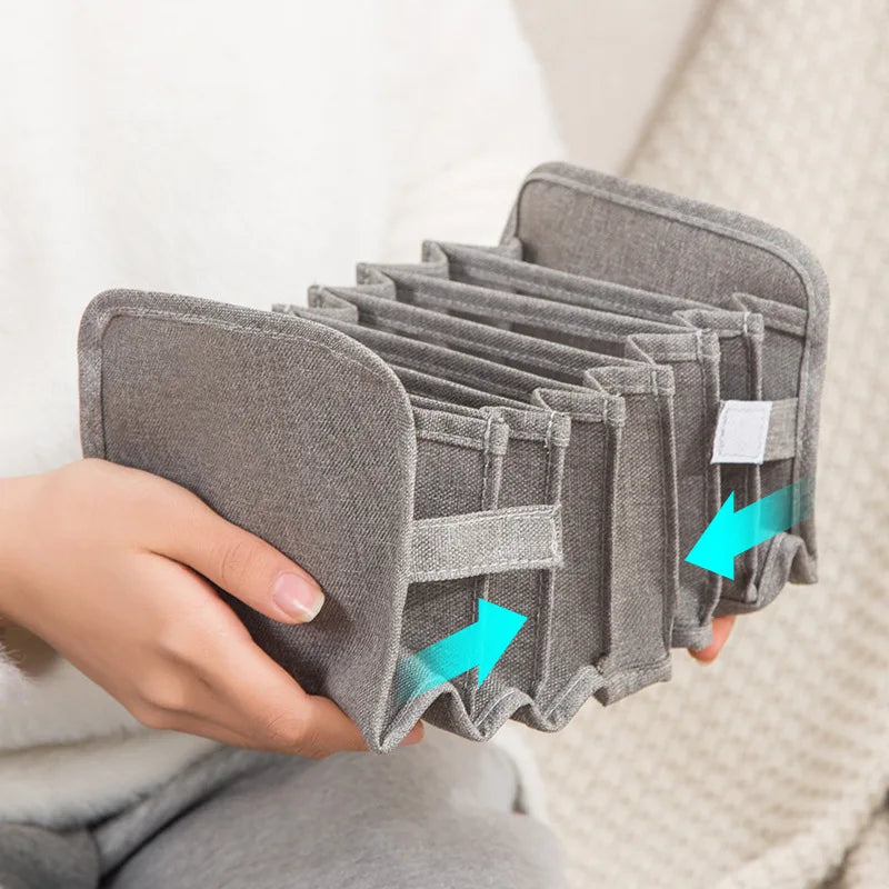 Organizador De Armário Para Meias E Roupas Íntimas Com 7 Compartimentos Dobrável Em Oxford