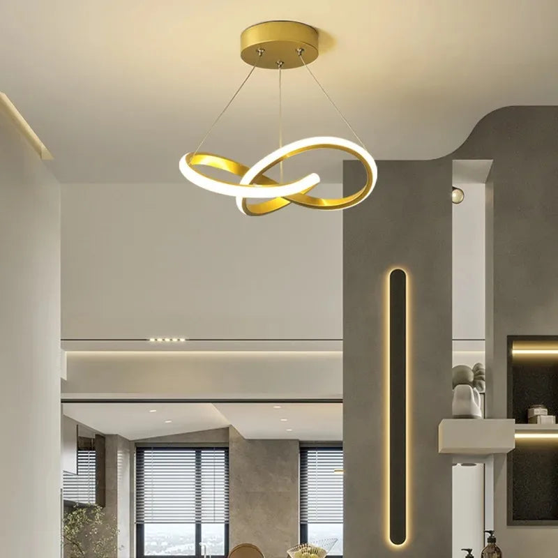 Luminária Pendente LED Para Quarto Com Design Irregular