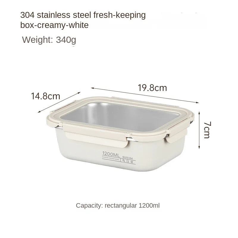 Recipiente Hermético Em Aço Inoxidável Para Refeições Multiuso