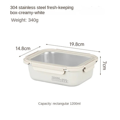 Recipiente Hermético Em Aço Inoxidável Para Refeições Multiuso