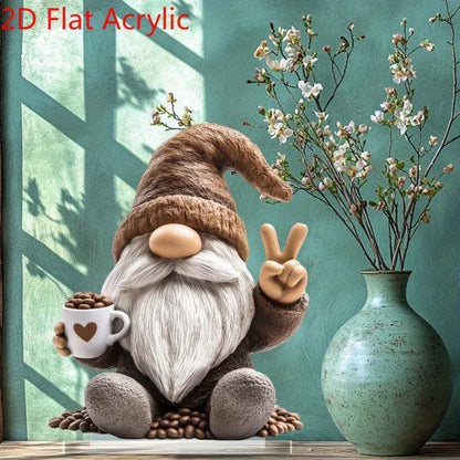 Ornamento Gnomo 2D para Casa e Escritório Decorativo