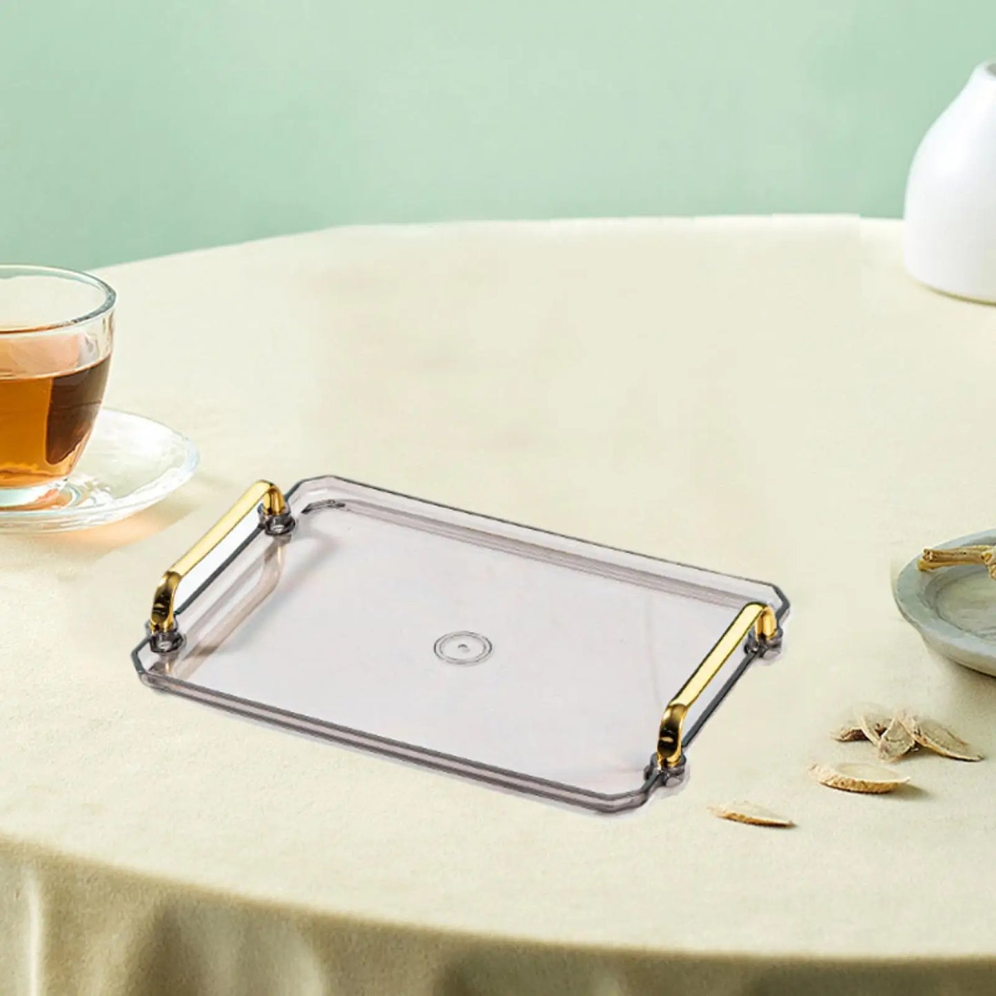 Bandeja De Serviço Retangular Para Maquiagem Com Alça