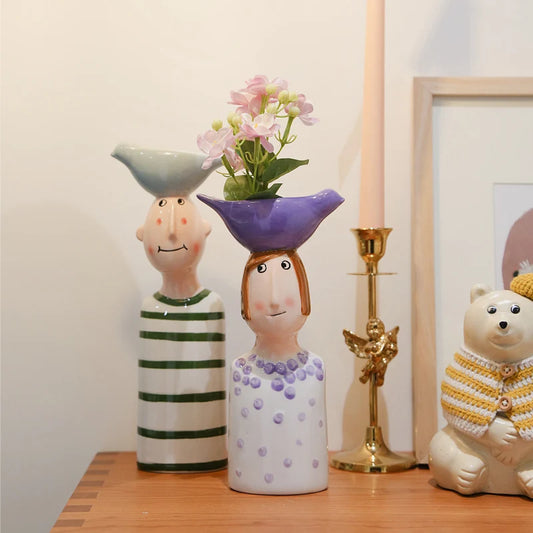 Vaso Cerâmico De Mesa Para Decoração Moderna