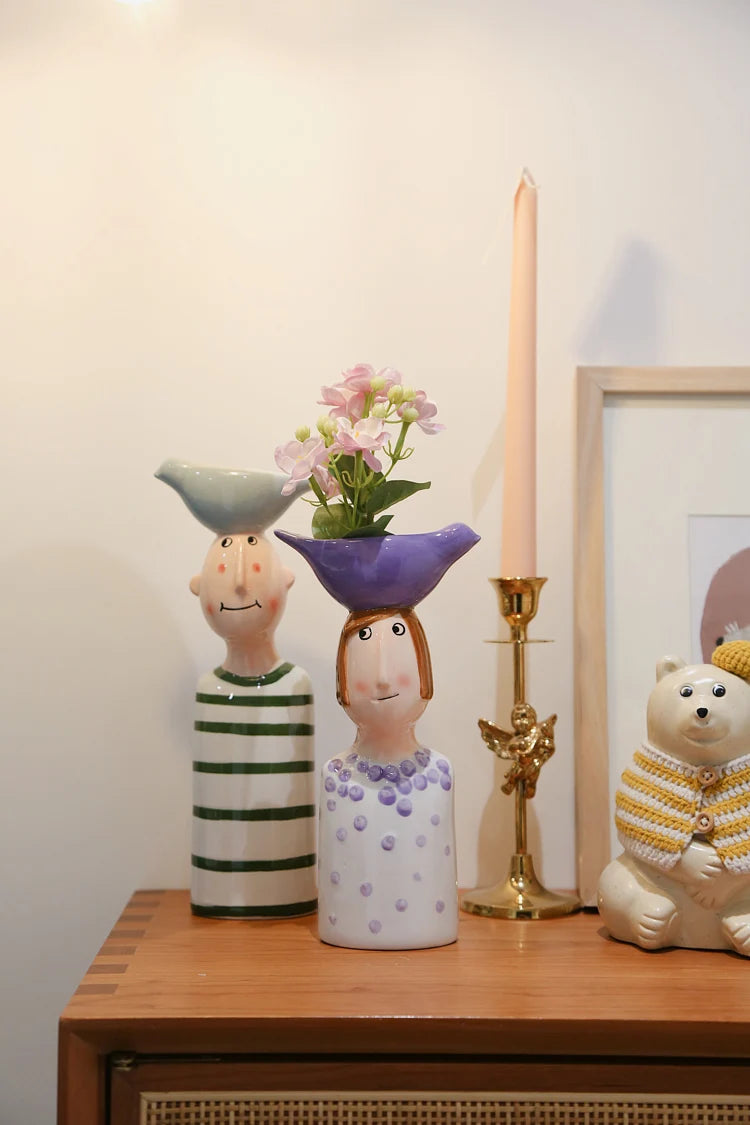 Vaso Cerâmico De Mesa Para Decoração Moderna