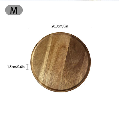 Bandeja Circular de Madeira para Cozinha Profissional Multifuncional